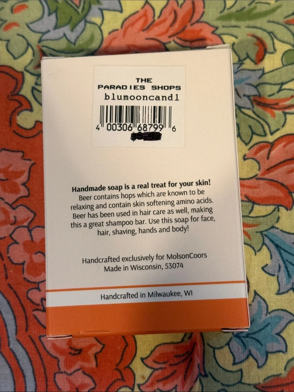 FREE WITH PURCHASE | 🆕 Blue Moon Handcrafted Orange Beer Soap 🍺